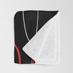 Red Black White Abstract Modern Vector Art Throw Blanket Gallery Image 3