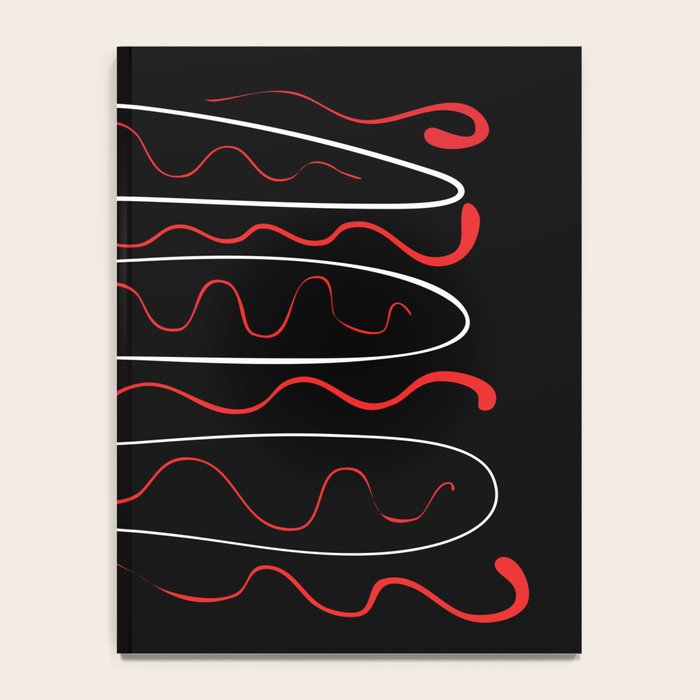 Red Black White Abstract Modern Vector Art Notebook Gallery Image 4