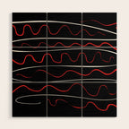 Red Black White Abstract Modern Vector Art Wood Wall Art Gallery Image 1
