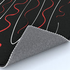 Red Black White Abstract Modern Vector Art Rug Gallery Image 4