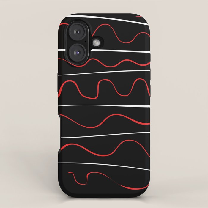 Red Black White Abstract Modern Vector Art iPhone Case Gallery Image 1