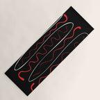 Red Black White Abstract Modern Vector Art Yoga Mat Gallery Image 1