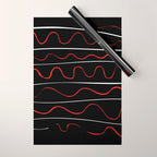 Red Black White Abstract Modern Vector Art Wrapping Paper Gallery Image 1
