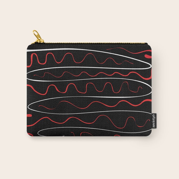 Red Black White Abstract Modern Vector Art Carry All Pouch Gallery Image 1