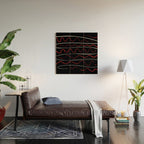Red Black White Abstract Modern Vector Art Wood Wall Art Gallery Image 2