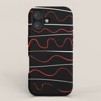 Red Black White Abstract Modern Vector Art iPhone Case Gallery Image 1