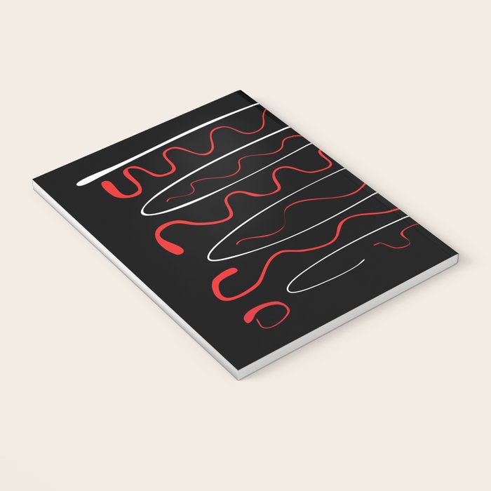 Red Black White Abstract Modern Vector Art Notebook Gallery Image 3