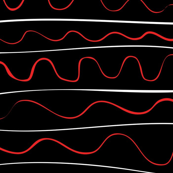 Red Black White Abstract Modern Vector Art Coffee Mug Gallery Image 2