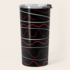 Red Black White Abstract Modern Vector Art Travel Mug Gallery Image 2