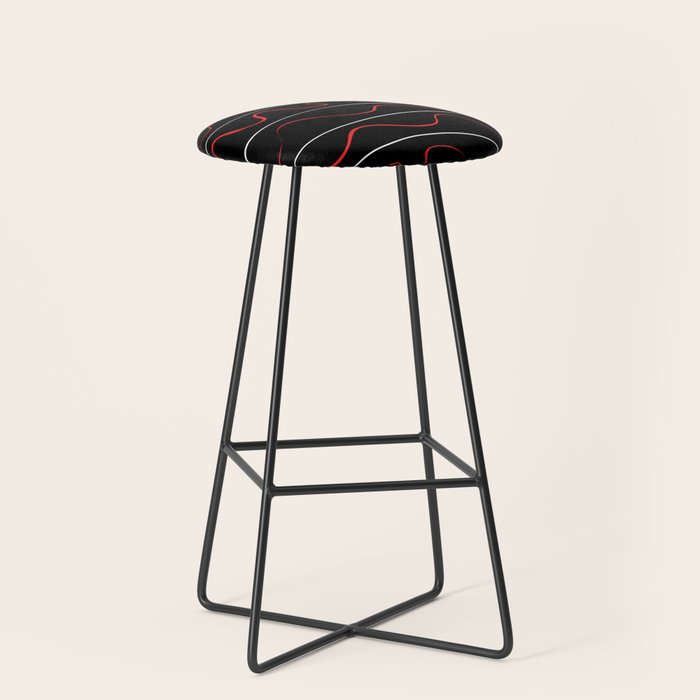 Red Black White Abstract Modern Vector Art Stool Gallery Image 1