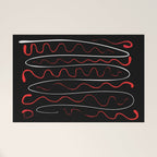 Red Black White Abstract Modern Vector Art Welcome Mat Gallery Image 1