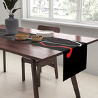 Red Black White Abstract Modern Vector Art Table Runner Gallery Image 2