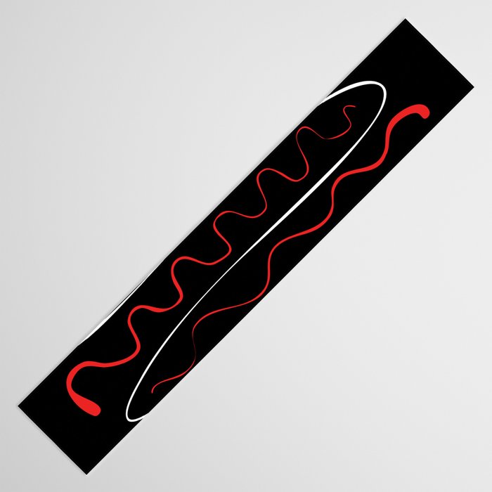 Red Black White Abstract Modern Vector Art Table Runner Gallery Image 3