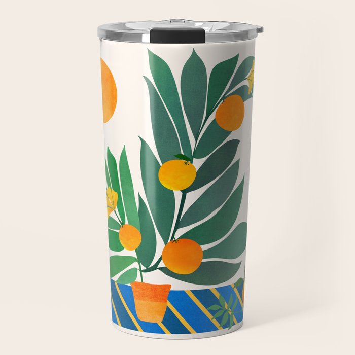 Summer's End With Oranges Travel Mug Gallery Image 1