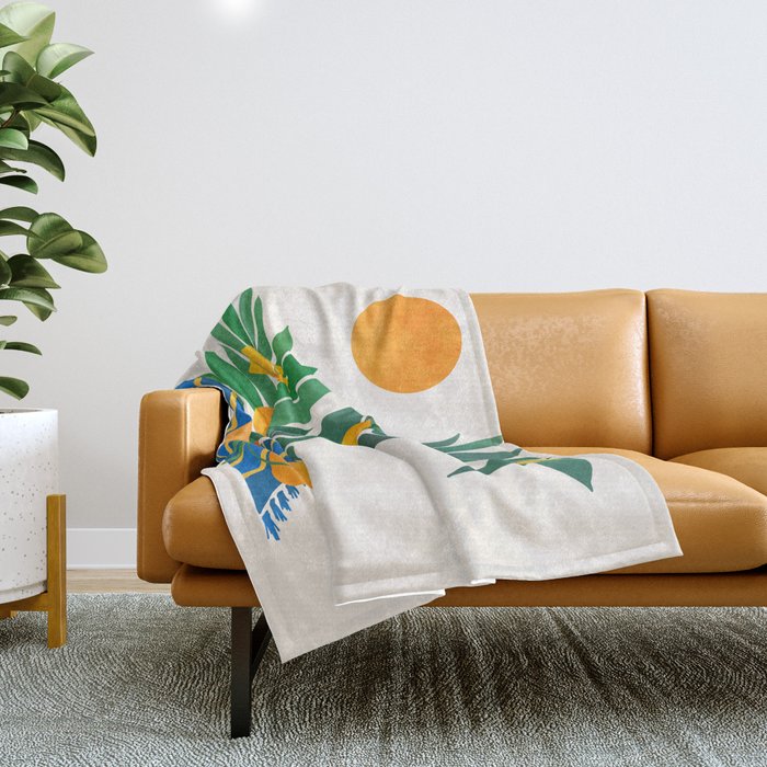 Summer's End With Oranges Throw Blanket Gallery Image 1