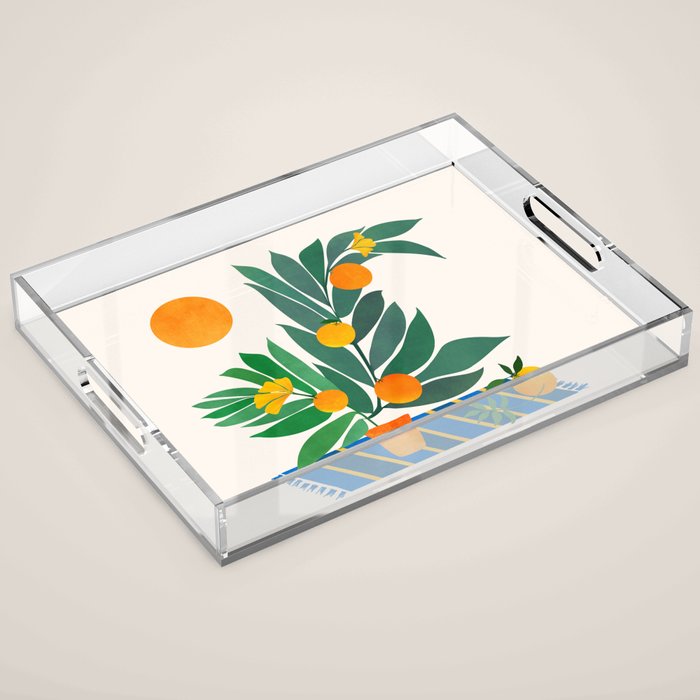 Summer's End With Oranges Acrylic Tray Gallery Image 1