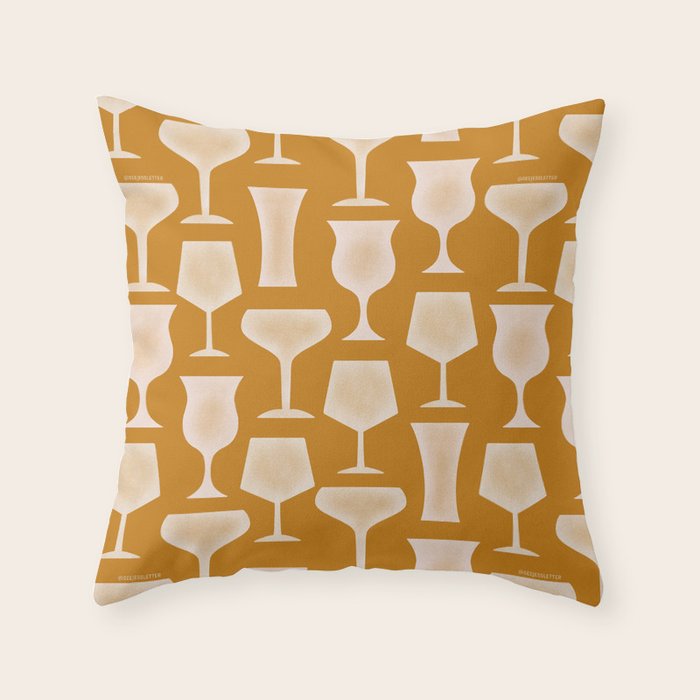 Cocktail Glasses - Amalfi Coast Cocktails Throw Pillow Gallery Image 6