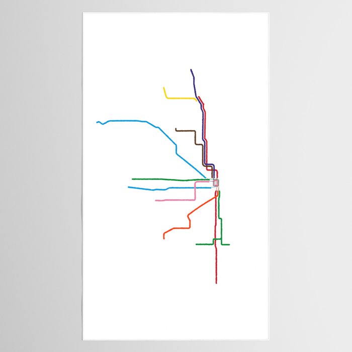 Chicago Transit Map Tablecloth Gallery Image 2