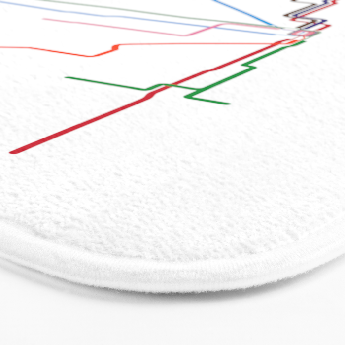 Chicago Transit Map Bath Mat Gallery Image 3