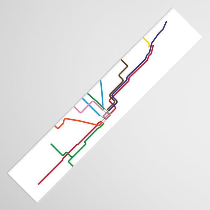 Chicago Transit Map Table Runner Gallery Image 3