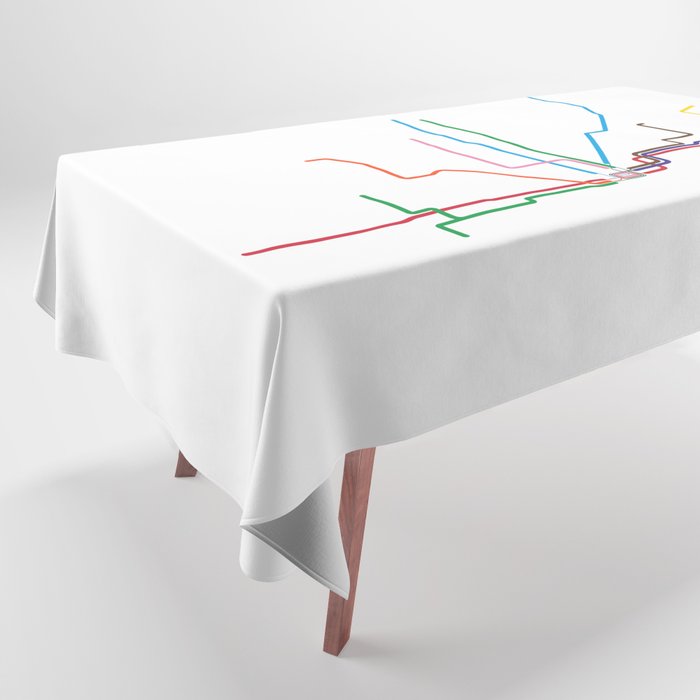 Chicago Transit Map Tablecloth