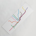 Chicago Transit Map Yoga Mat Gallery Image 1