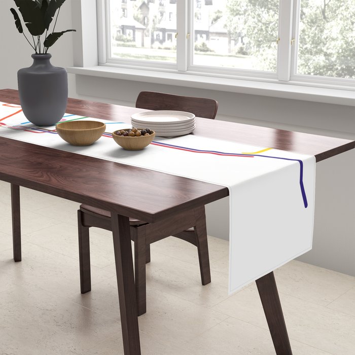 Chicago Transit Map Table Runner Gallery Image 2