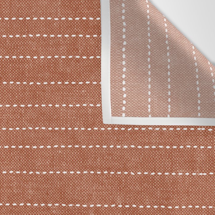 stitched stripes - ginger Wall Tapestry Gallery Image 3