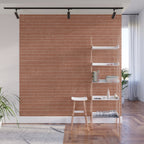 stitched stripes - ginger Wall Mural Gallery Image 1
