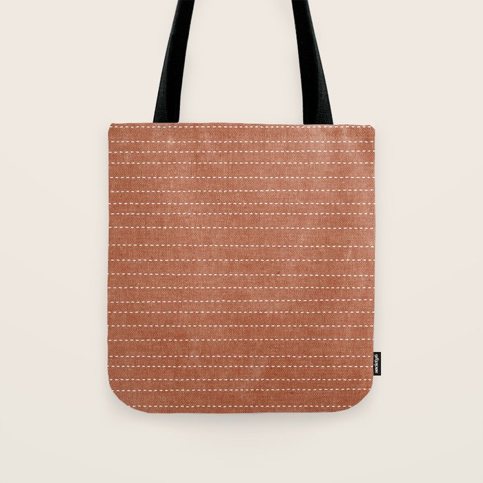 stitched stripes - ginger Tote Bag Gallery Image 1