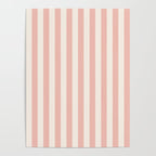 Broad Stripe - dusty pink and alabaster Poster Gallery Image 4