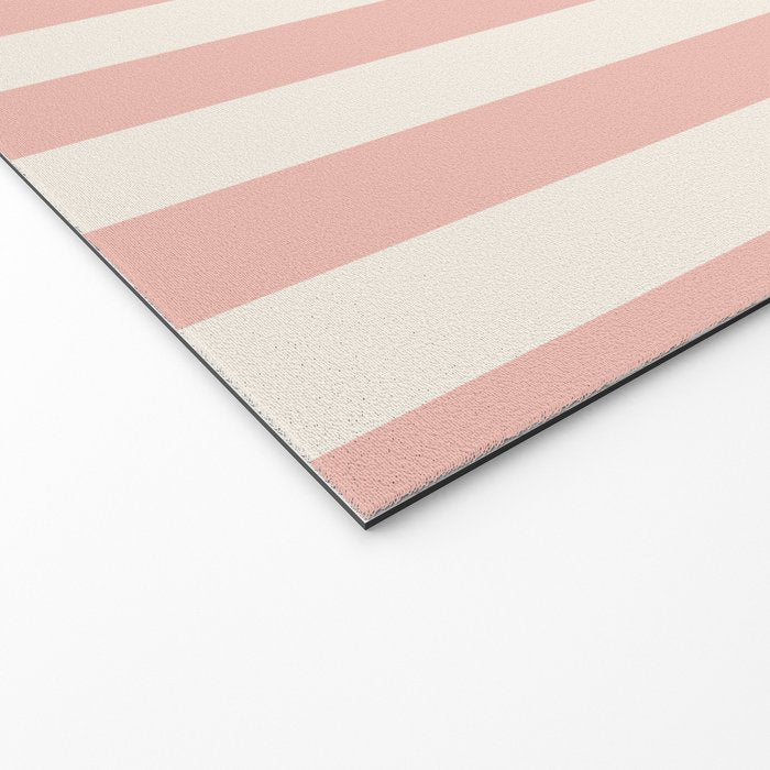 Broad Stripe - dusty pink and alabaster Welcome Mat Gallery Image 2