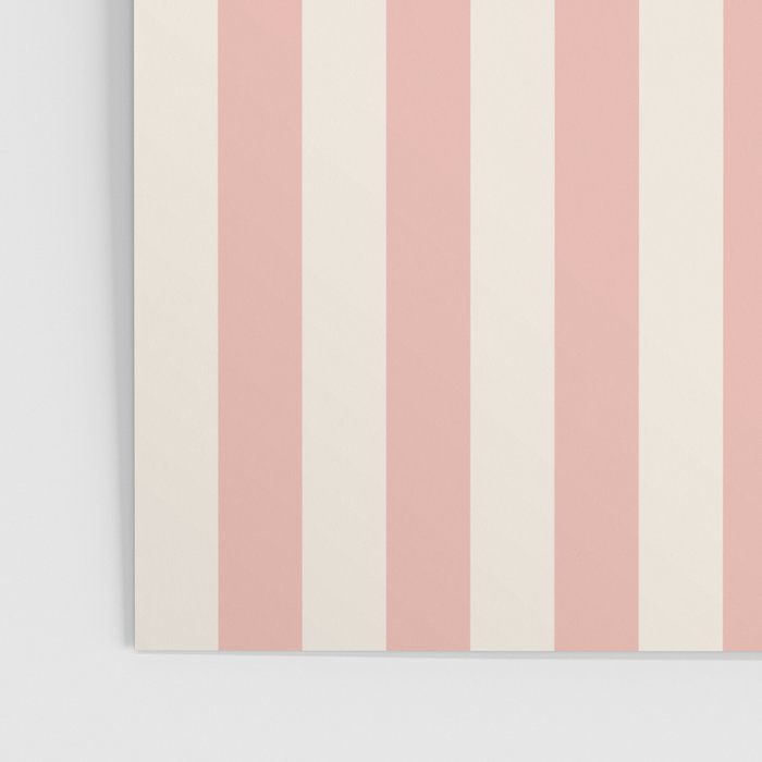 Broad Stripe - dusty pink and alabaster Poster Gallery Image 3