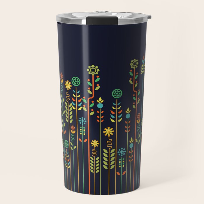 Overgrown flowers Travel Mug Gallery Image 1
