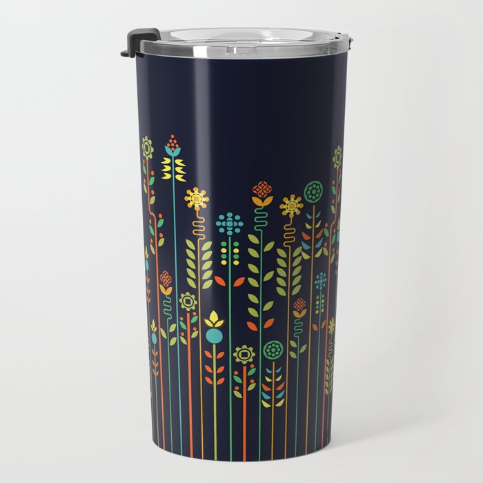 Overgrown flowers Travel Mug Gallery Image 3
