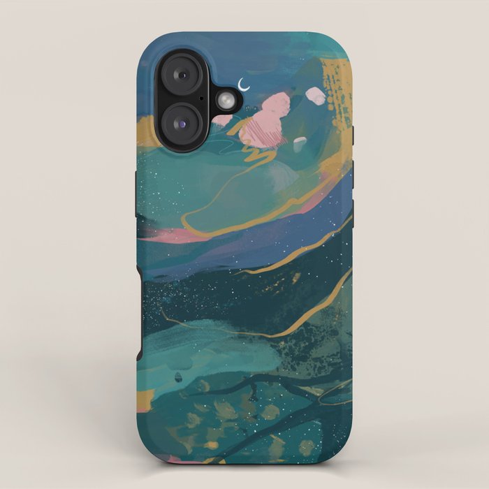 "You Are Worthy" Midnight Background iPhone Case Gallery Image 1