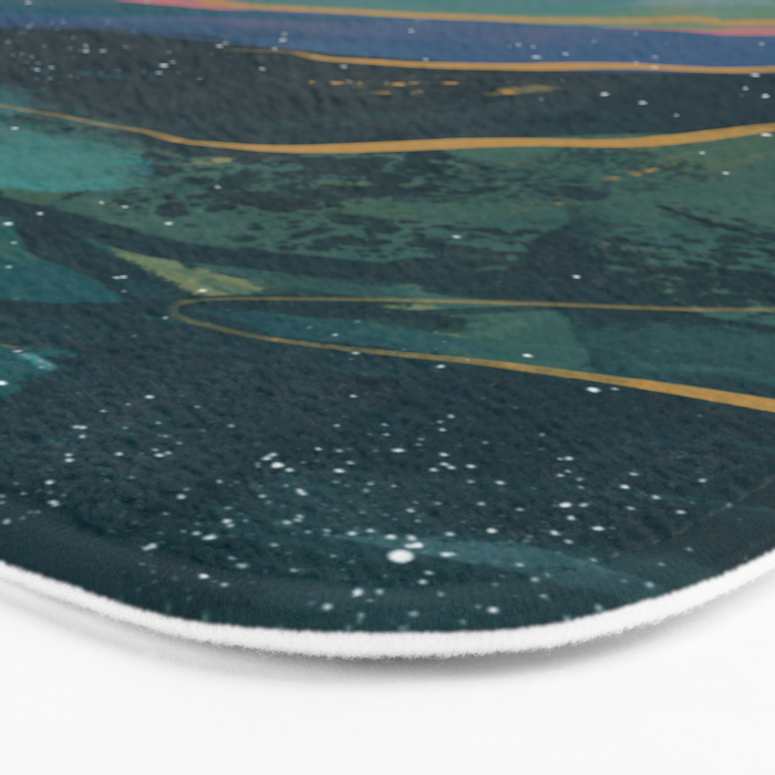 "You Are Worthy" Midnight Background Bath Mat Gallery Image 3