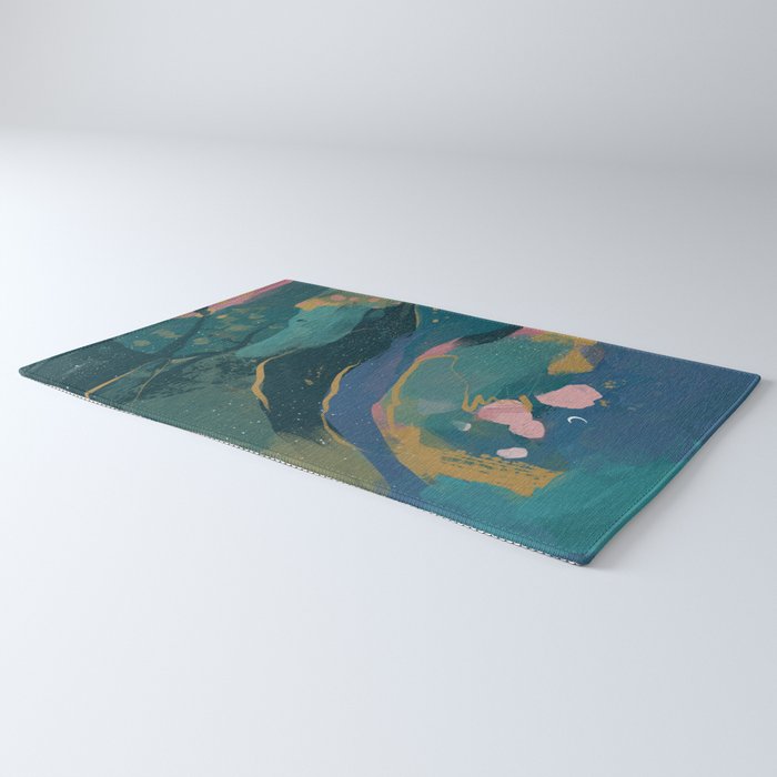 "You Are Worthy" Midnight Background Rug Gallery Image 3
