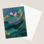 "You Are Worthy" Midnight Background Stationery Card Gallery Image 2