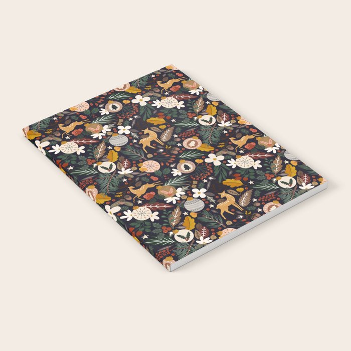 Christmas night forest 10 Notebook Gallery Image 1