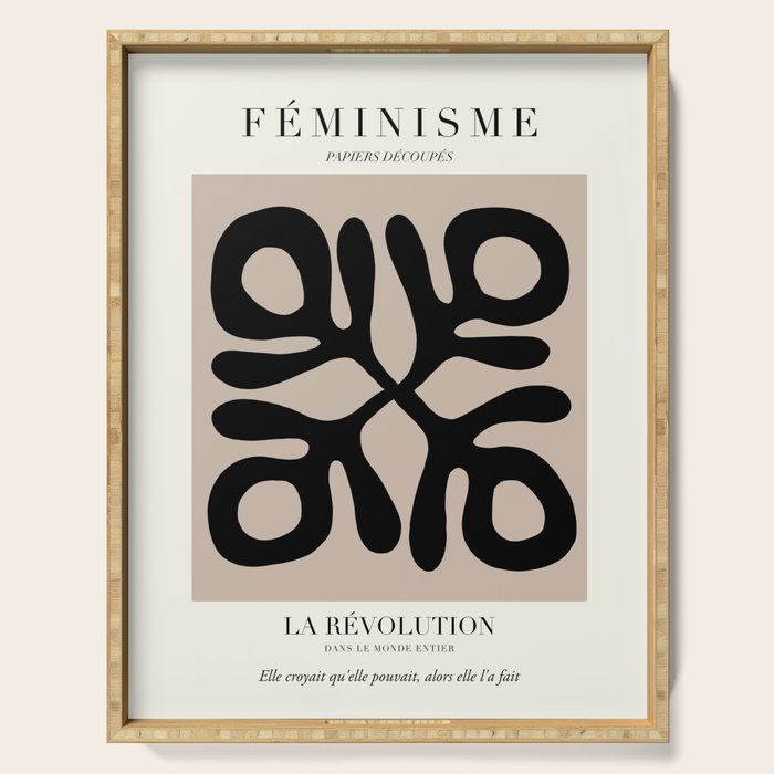 L'ART DU FÃMINISME X â Feminist Art â Matisse Exhibition Poster Serving Tray Gallery Image 1