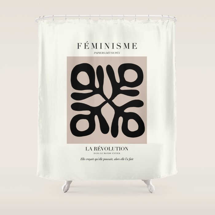 L'ART DU FÃMINISME X â Feminist Art â Matisse Exhibition Poster Shower Curtain Gallery Image 1