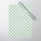 CHECKER - 001 - Sea Glass Wrapping Paper Gallery Image 1