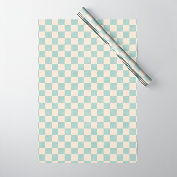 CHECKER - 001 - Sea Glass Wrapping Paper Gallery Image 1
