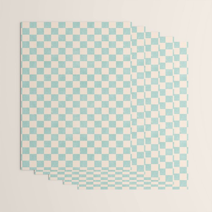 CHECKER - 001 - Sea Glass Wrapping Paper Gallery Image 3