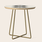 Southwestern Minimalism - Black Neutral Beige Side Table Gallery Image 1