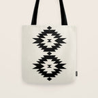 Southwestern Minimalism - Black Neutral Beige Tote Bag Gallery Image 1