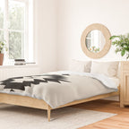 Southwestern Minimalism - Black Neutral Beige Duvet Cover Gallery Image 2