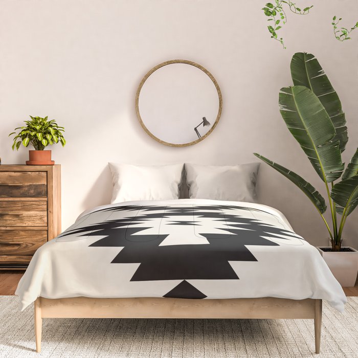 Southwestern Minimalism - Black Neutral Beige Comforter Gallery Image 3