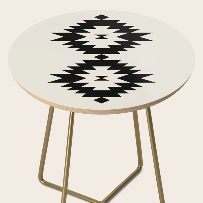 Southwestern Minimalism - Black Neutral Beige Side Table Gallery Image 2